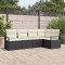 vidaXL Set de canapele pentru grădină 5 pcs Negru Rattan poli 3346377