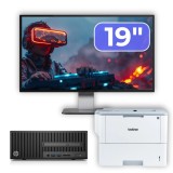Pachet PC Second Hand HP 280 G2 SFF i5-6400, 8GB, 500GB, monitor 19 si imprimanta