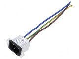 Conector AC 10A 250VAC IEC 60320 5121