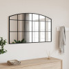 Oglinda de perete, negru, 100x60 cm, arcuita, fier GartenMobel Dekor, vidaXL