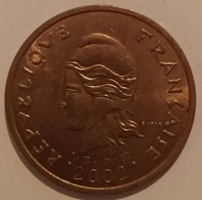 Moneda Noua Caledonie - 100 Francs 2002 - Tiraj mic foto
