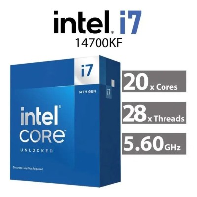 Procesor Intel&amp;reg; Core&amp;trade; i7-14700KF, pana la 5.6 GHz turbo, 33MB, Socket LGA1700, fara video integrat foto