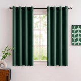 Cumpara ieftin Set 2 Draperi, Tip Blackout, Catifelata, 140 x 150 cm, Verde Inchis - CN