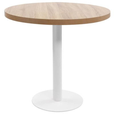 vidaXL Masă de bistro, maro deschis, 80 cm, MDF foto