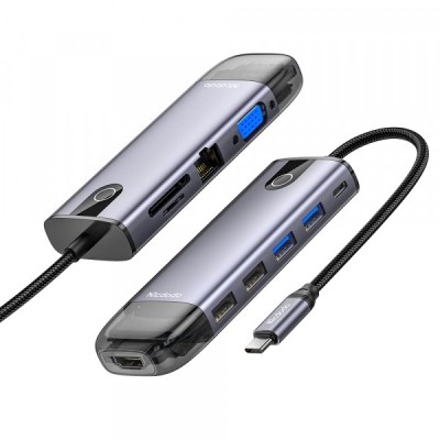 Hub USB-C McDodo HU-7420, 10in1, Gri foto