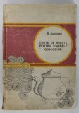 CARTE DE BUCATE PENTRU TINERELE GOSPODINE de SILVIA JURCOVAN , 1975