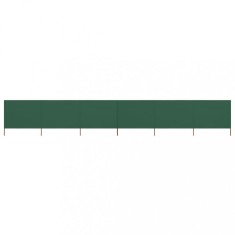 vidaXL Paravan anti-v&acirc;nt cu 6 panouri, verde, 800 x 160 cm, textil 47181