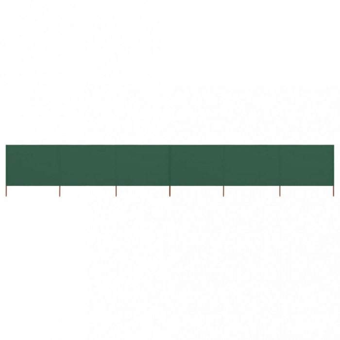 Paravan anti-vant cu 6 panouri, verde, 800 x 160 cm, textil GartenMobel Dekor