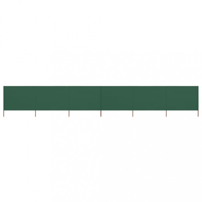 vidaXL Paravan anti-v&acirc;nt cu 6 panouri, verde, 800 x 160 cm, textil