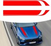 Set 2 stickere autoadezive Tuning, model &quot;Hood Stripes V1&quot;, dimensiune 85 x 12, AVEX