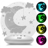 Cumpara ieftin Lampa de veghe ColorLumy Moon Reer, 0.25 W, alimentare 3 x AA