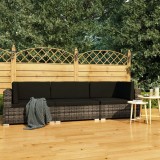 Gossi set canapele de gradina cu perne, 3 piese, gri, poliratan