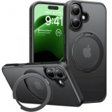 Husa iPhone 16 Plus Torras Ostand Pro MagSafe Series, negru
