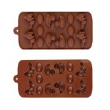 Forma din Silicon, Model Iepurasi pentru Ciocolata de Casa, Bomboane, Jeleuri sau Cuburi de Gheata, CBD CORAL BEST DEALS 21 cm 11 cm 1.5 cm Maro 1
