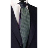 Cravată din mătase cu nod &icirc;n contrast N2596 - model unicat