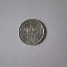 Portugalia 50 Reis 1880 argint 917 regele Luiz I