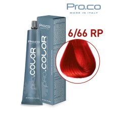 Vopsea de par profesionala PRO.COLOR 100 ml - Pro.Co - 6/66RP ROSU INTENS