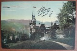 Carte postala, Sinaia, Castelul Peles, 1909