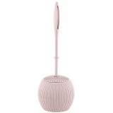 Cumpara ieftin Perie WC cu suport, din plastic, Y142, roz