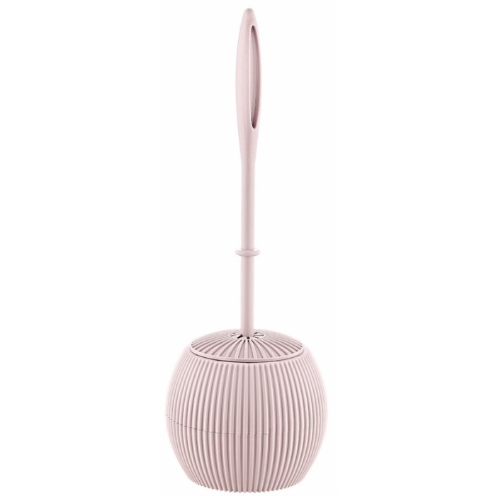 Perie WC cu suport, din plastic, Y142, roz