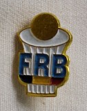FRB - Federatia Romana de Baschet, Insigna rara, varianta din aluminiu
