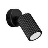 Lampă De Perete Karbon Negru Din Aluminiu, 1 Bec Tub Minimalist De Interior.