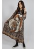 ROCHIE MAXI CU MANECA LUNGA ASIMETRICA LEOPARD PRINT TIVOLI TALIE UNICA Multicolora
