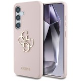 Husa pentru samsung galaxy s25 - guess silicone 4g big metal logo - pink