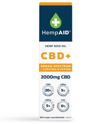 Ulei de Canepa cu 2000 miligrame CBD 500 miligrame CBDA 500 miligrame CBGA 200 miligrame Curcuma 5 miligrame Piper Negru Broad Spectrum Natural 10 mil foto