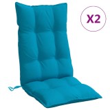 Cumpara ieftin Perne de scaun cu spatar inalt, 2 buc, bleu, tesatura Oxford