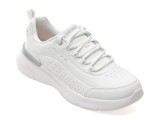 Cumpara ieftin Pantofi sport SKECHERS albi, SKECH-AIR DYNAMIGHT 2.0, din piele ecologica