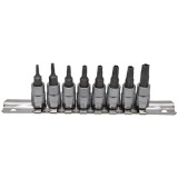 Set 8 biti Torx Penta gaura de siguranta 1/4&#039; TS8-40 , Topmaster, 330149