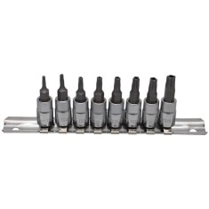 Set 8 biti Torx Penta gaura de siguranta 1/4&#039; TS8-40 , Topmaster, 330149