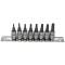 Set 8 biti Torx Penta gaura de siguranta 1/4&#039; TS8-40 , Topmaster, 330149