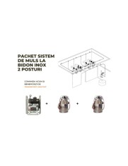 Pachet sistem fix de muls la bidon 2 posturi( bidoane inox 30 L)