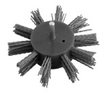 Perie circulara Strend Pro 44T, 100 mm, nylon, cu tija