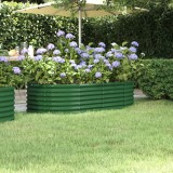 vidaXL Strat &icirc;nălțat grădină 152x80x36 cm oțel vopsit electrostatic