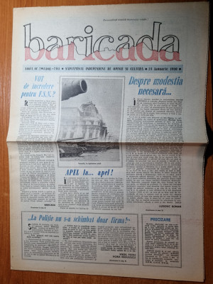 baricada 24 ianuarie 1990-art. revolutia romana foto