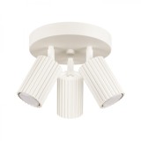 Lampă De Tavan Karbon Bej Din Aluminiu Cu 3 Becuri Tub Minimalistă De Interior.