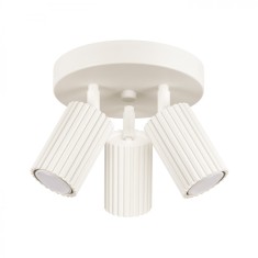 Lampă De Tavan Karbon Bej Din Aluminiu Cu 3 Becuri Tub Minimalistă De Interior.