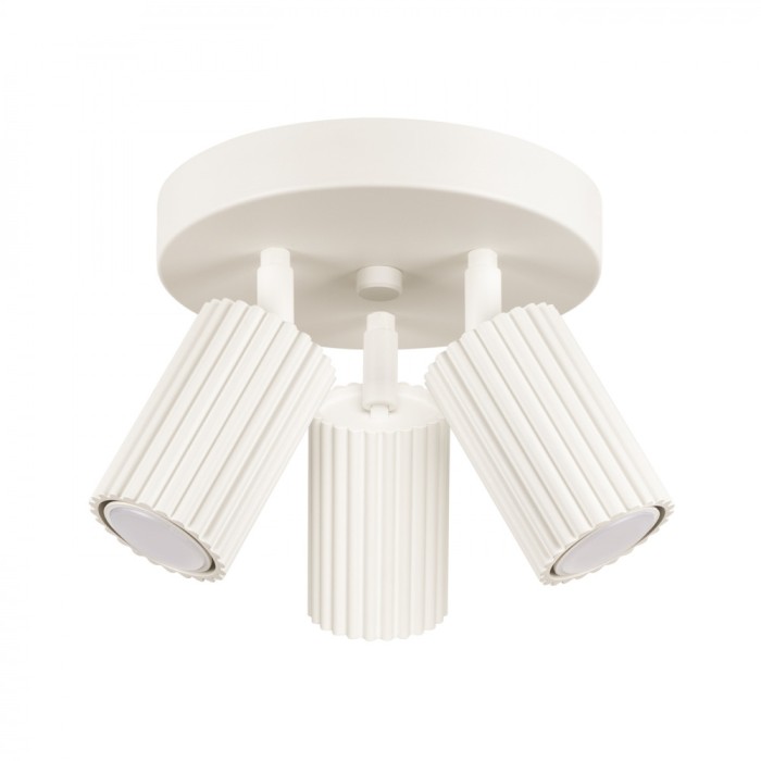 Lampă De Tavan Karbon Bej Din Aluminiu Cu 3 Becuri Tub Minimalistă De Interior.