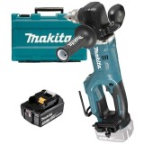 Makita DDA450ZK + BL1830B - Masina de gaurit unghiulara valiza plastic + Acumulator Li-Ion 18 V 3 Ah