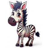 Figurină decor botez zebra 40 cm &ndash; decor mare candy bar / panou foto