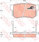 Set placute frana,frana disc HONDA CIVIC VII Hatchback (EU, EP, EV) (1999 - 2006) TRW GDB774