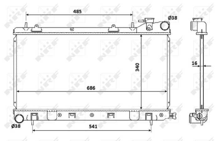NRF 53815 Radiator, racire motor