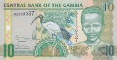 Bancnota Gambia 10 Dalasis (2006) - P26 UNC ( vezi descriere )
