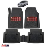 Covorase Auto TeamCar&reg; Tip Tavita Compatibile Ford Focus 2 Hatchback 5 uși (2004&ndash;2011) Red, Cauciuc