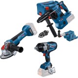 Bosch GBH 18V-28 CF + GDS 18V-1600 HC + GWX 18V-10 P X-LOCK - Rotopercutor SDS-Plus 3.3 J valiza speciala accesorii + Masina de insurubat cu impact pa