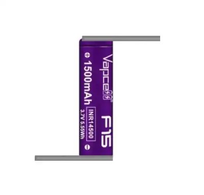 Acumulator 14500 cu lamele sudate in S 3.7V VAPCELL F15 INR14500 1500mAh descarcare 3A foto