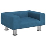 Cumpara ieftin Canapea pentru copii, albastru, 50x40x26,5 cm, catifea
